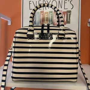 KARE SPADE Wellesley Stripe Alessa Satchel(NWOT)